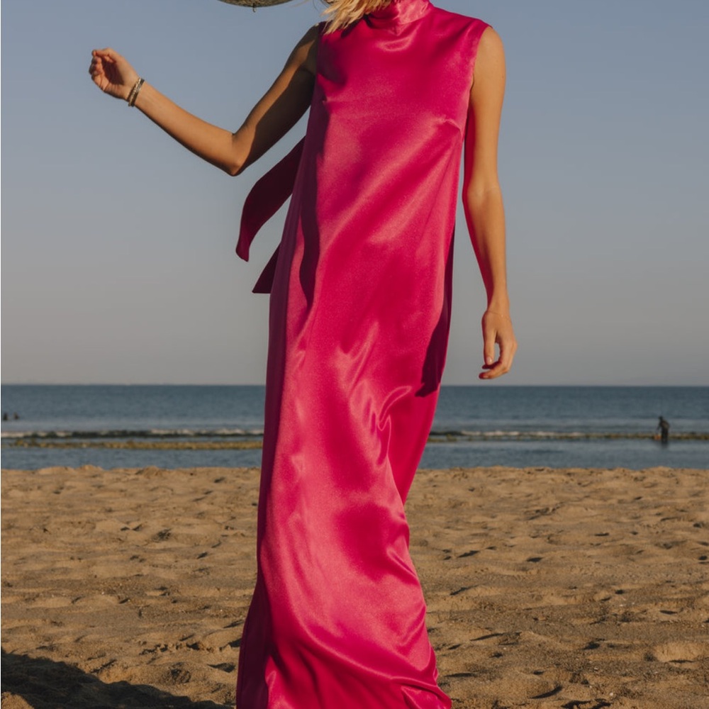 Daily Drills Pink Sleeveless Resort Gown